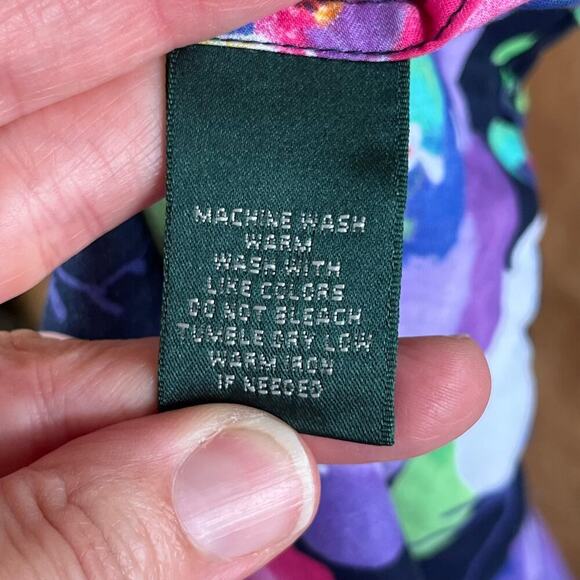 Lauren Ralph Lauren Women's Colorful Floral Button Down Shirt Size PS - Picture 7 of 7